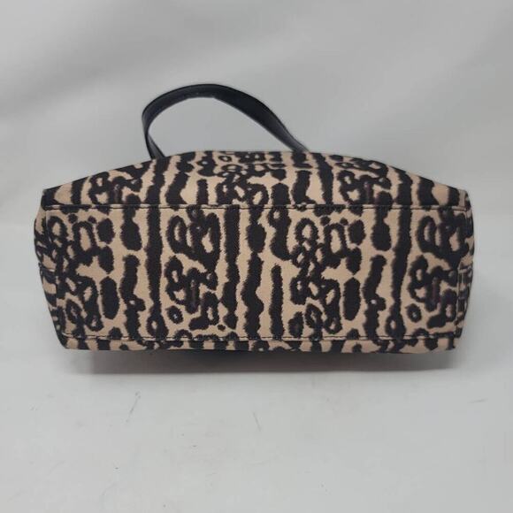 Coach Ocelot Leopard Animal Print Canvas Tote Bag Handbag Purse Tan Brown - Picture 6 of 10